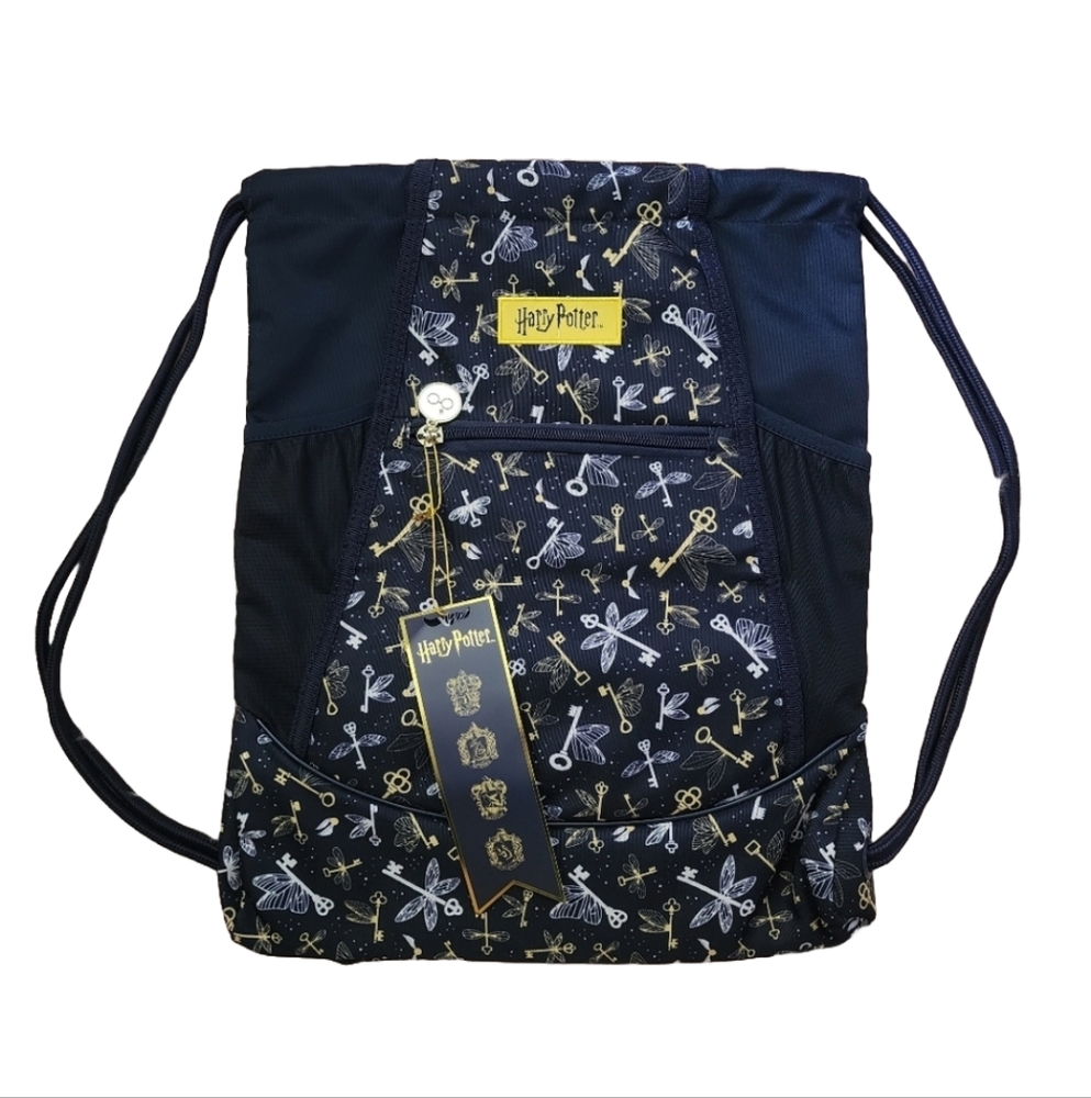 JuJuBe Harry Potter Drawstring Backpack flying keys limited edition